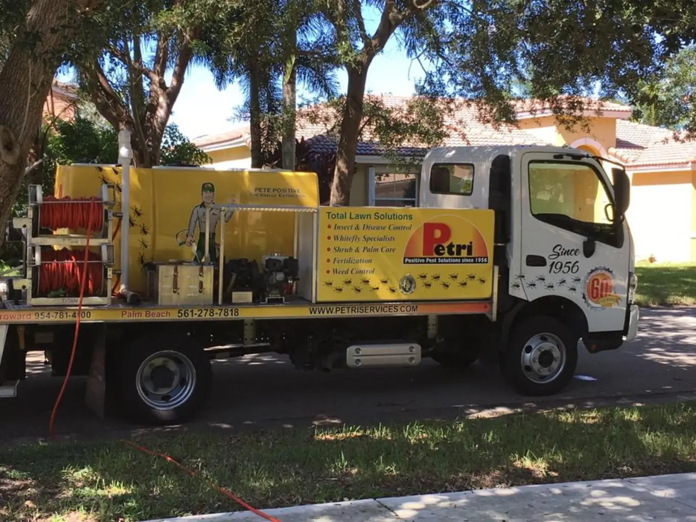 Lawn and shrub care services by Petri Pest Control in South Florida