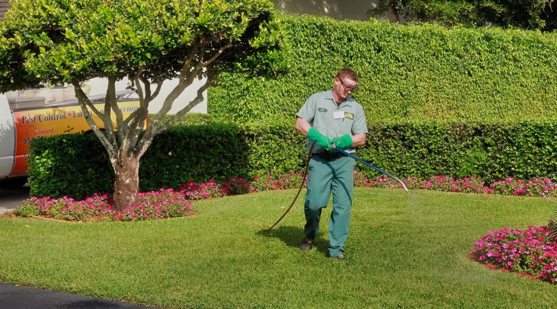 Lawn Spraying Lawn Pest Control Treatment In South Florida 