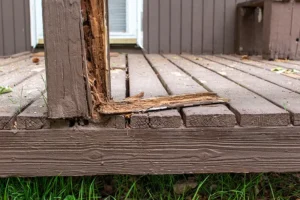 Wood of house falling apart due to termite damage